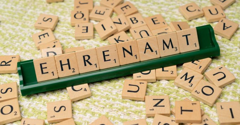 Civic Engagement - The word erenn is spelled out with scrabble tiles