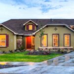 Residential Real Estate - Lighted Beige House