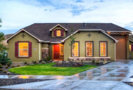 Residential Real Estate - Lighted Beige House