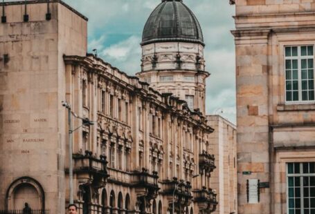 Public Plaza - People Walking on the Plaza
