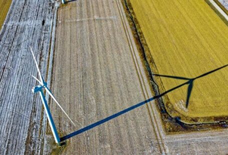 Environmental Design - High Angle Photo of Wind Turbine on Field